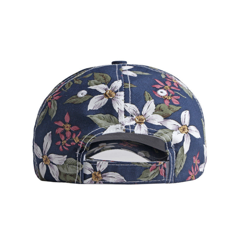 Personality Floral Flower Cap Female Korean Retro Sunscreen